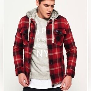 Visitor premium red plaid Long sleeve unisex flannel Shirt size XL